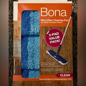 Microfiber Cleaning Pad 3-Pack Blue